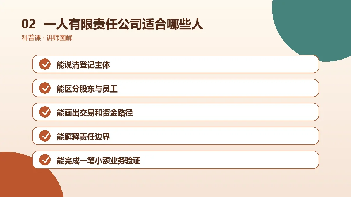 一人有限责任公司适合哪些人?从能力、资源和风险承受力判断操作路径图