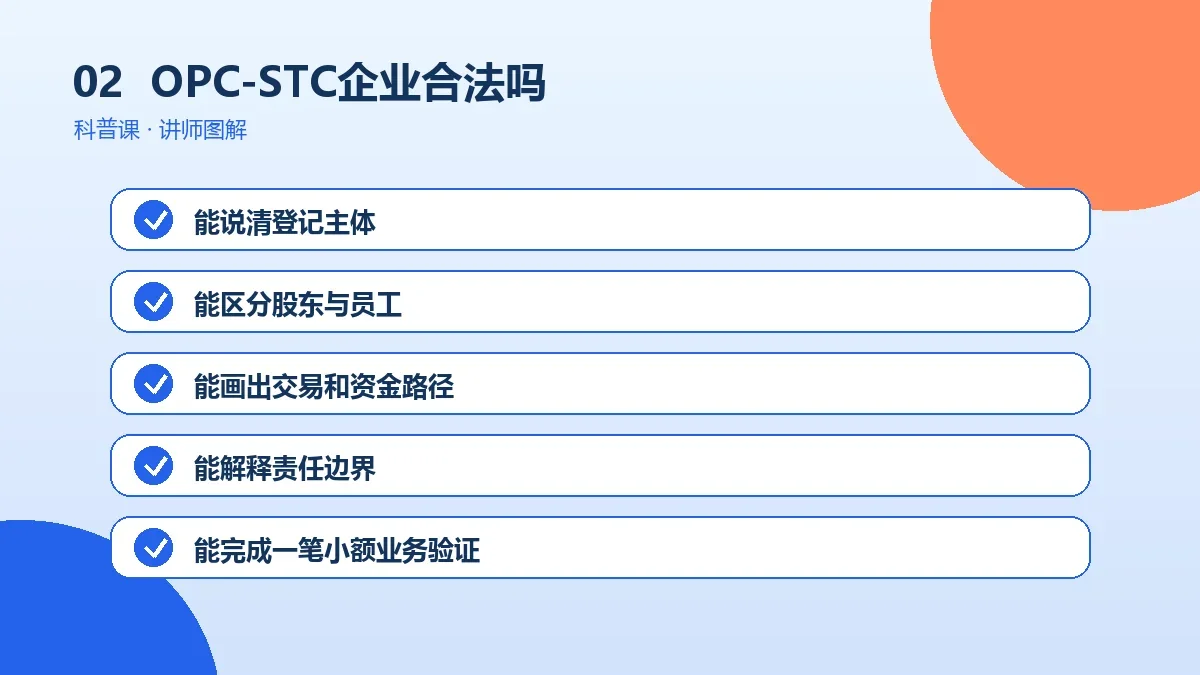 OPC-STC企业合法吗?判断依据、合规边界与常见误区操作路径图