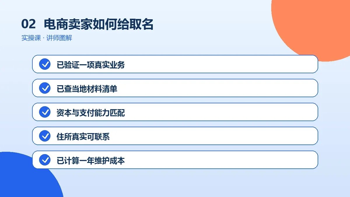 电商卖家如何给OPC一人公司取名?核名规则与避坑技巧操作路径图