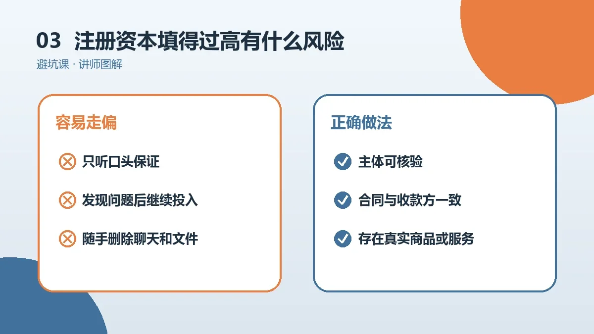 OPC一人公司注册资本填得过高有什么风险?先看最可能发生的后果实操检查图