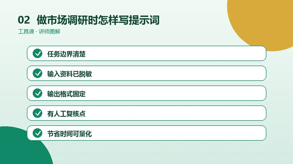 OPC一人公司做市场调研时怎样写提示词?可直接改写的框架操作路径图