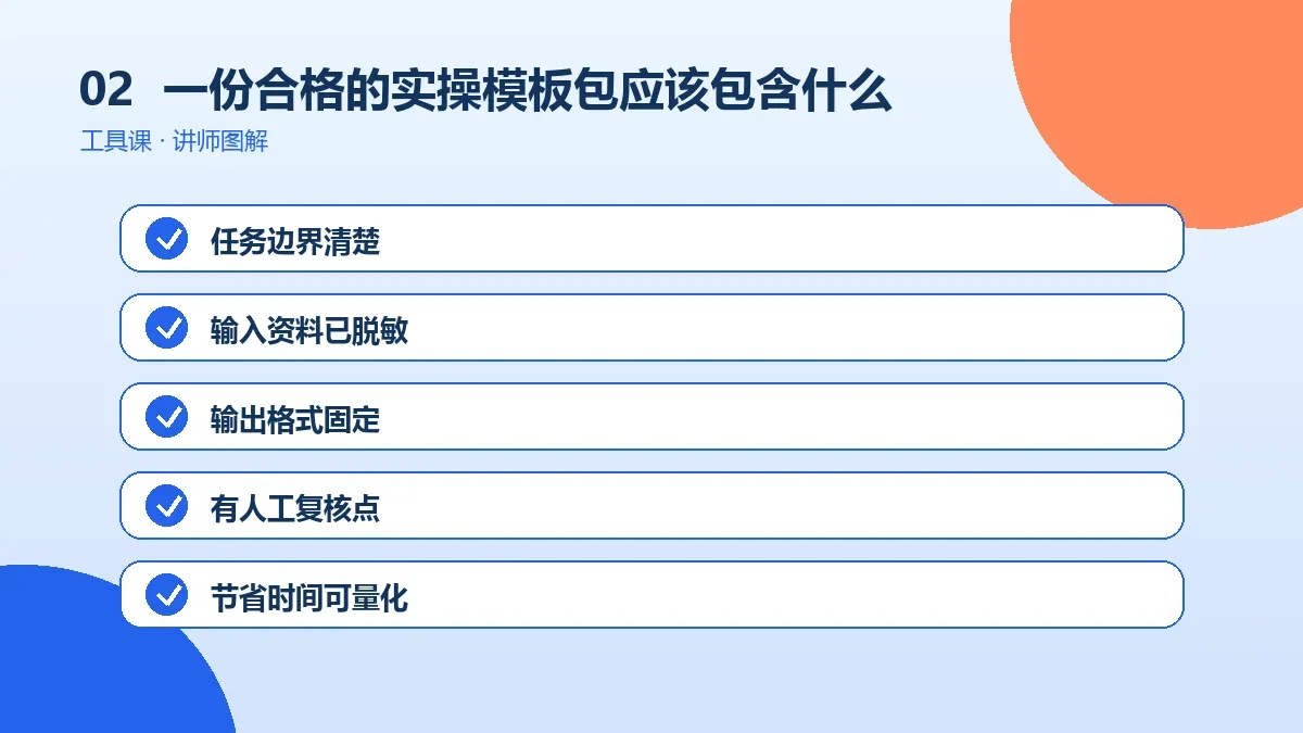 一份合格的OPC一人公司实操模板包应该包含什么?内容框架与验收清单操作路径图