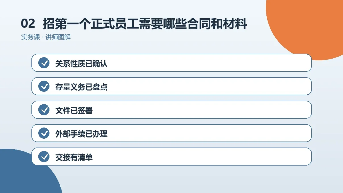 OPC一人公司招第一个正式员工需要哪些合同和材料?一份准备清单操作路径图