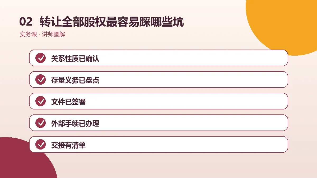 OPC一人公司转让全部股权最容易踩哪些坑?关键风险检查表操作路径图